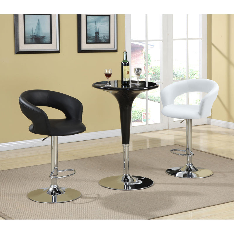  Coaster Furniture Barraza 120346 29" Adjustable Height Bar Stool - Black and Chrome IMAGE 5