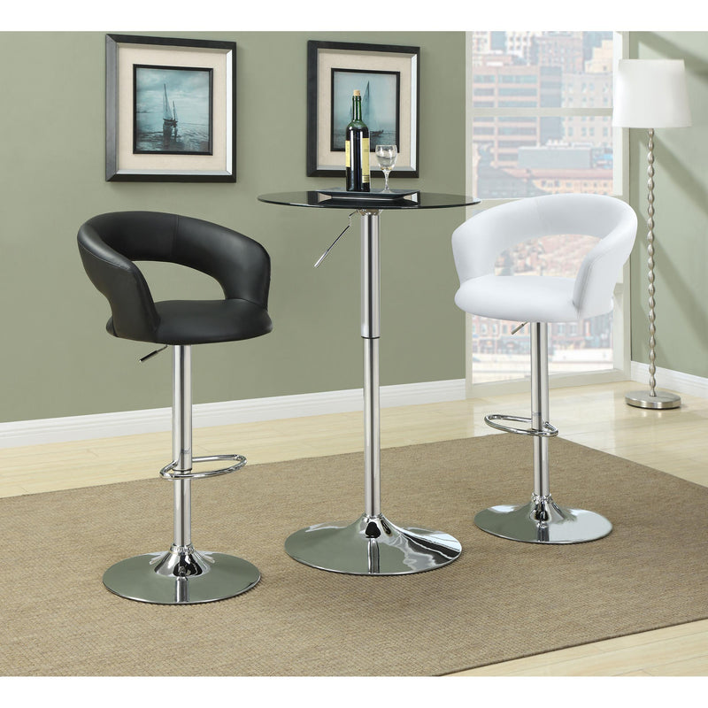  Coaster Furniture Barraza 120346 29" Adjustable Height Bar Stool - Black and Chrome IMAGE 6