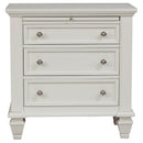  Coaster Furniture Sandy Beach 201302 3-Drawer Nightstand - Cream White IMAGE 2