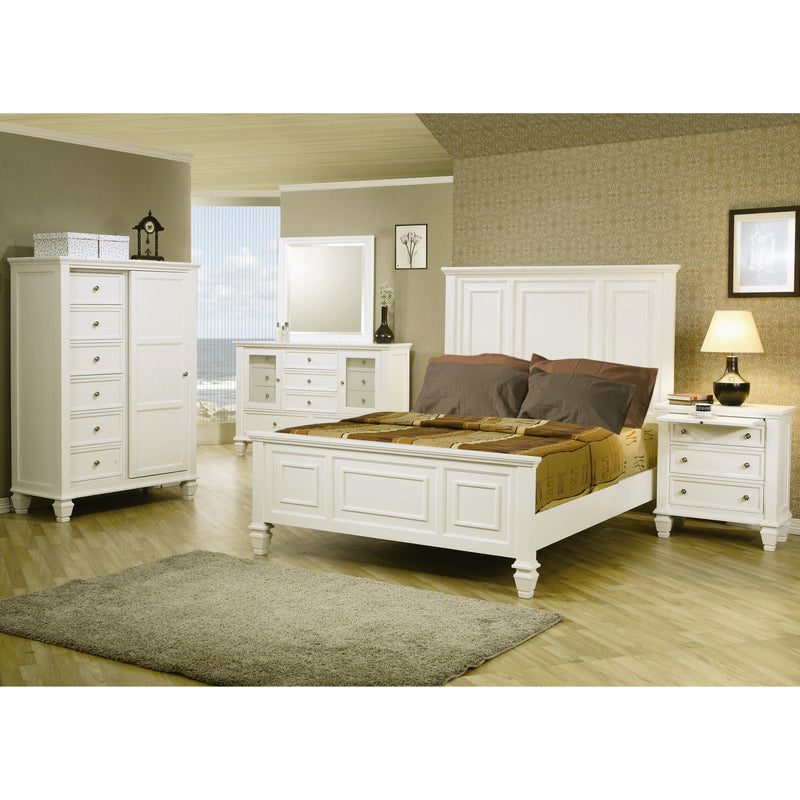  Coaster Furniture Sandy Beach 201304 Dresser Mirror - Cream White IMAGE 4