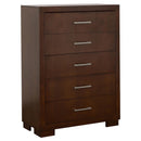  Coaster Furniture Jessica 200715 5-Drawer Bedroom Chest - Cappuccino IMAGE 1
