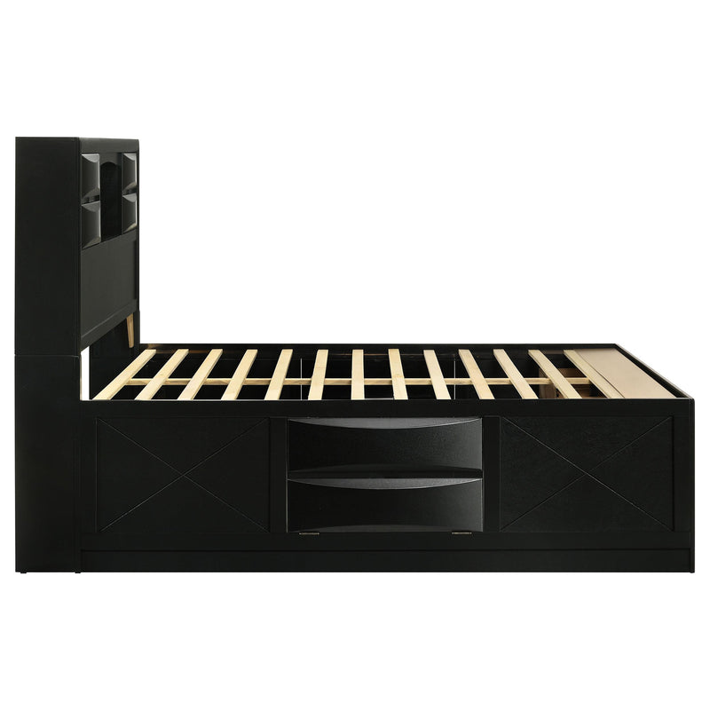  Coaster Furniture Briana 202701Q Wood Queen Storage Bookcase Bed - Black IMAGE 5