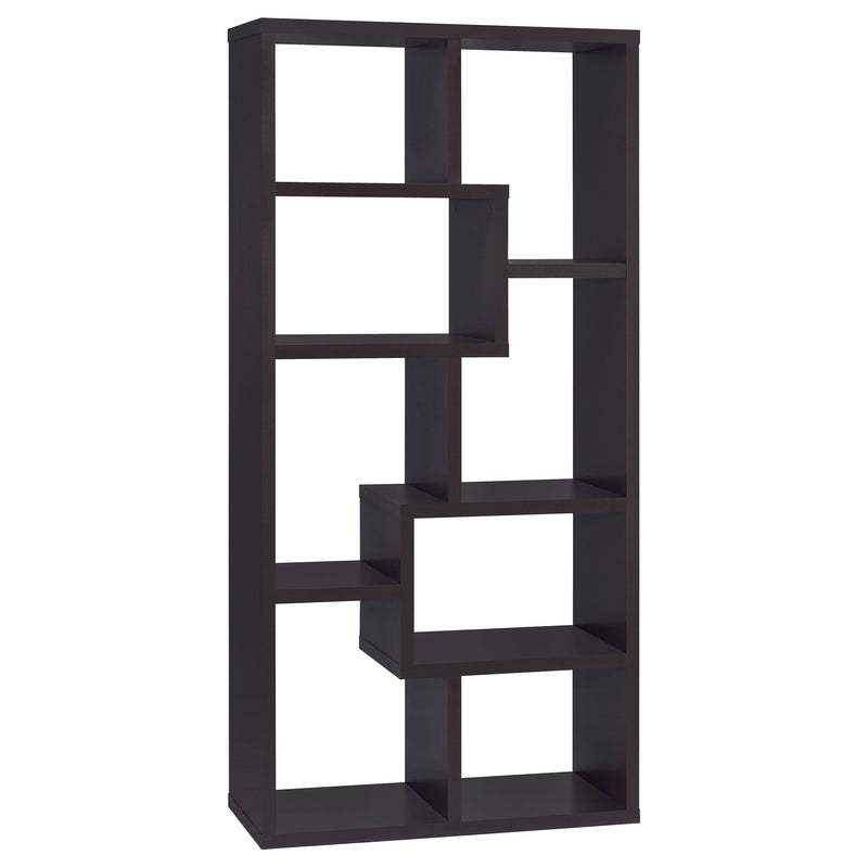  Coaster Furniture Theo 800264 71-inch 7-shelf Bookshelf - Cappuccino IMAGE 1