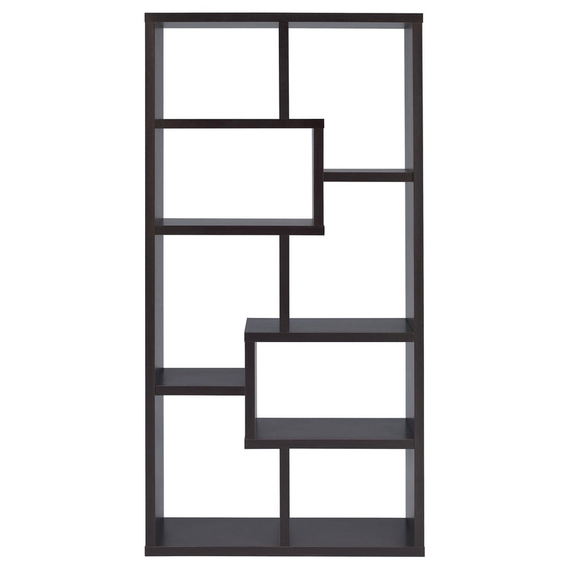 Coaster Furniture Theo 800264 71-inch 7-shelf Bookshelf - Cappuccino IMAGE 2