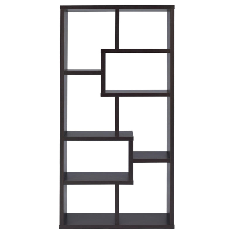  Coaster Furniture Theo 800264 71-inch 7-shelf Bookshelf - Cappuccino IMAGE 6