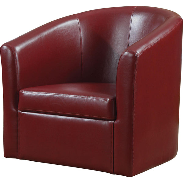  Coaster Furniture Turner 902099 Upholstered Barrel Back Swivel Chair - Red IMAGE 1