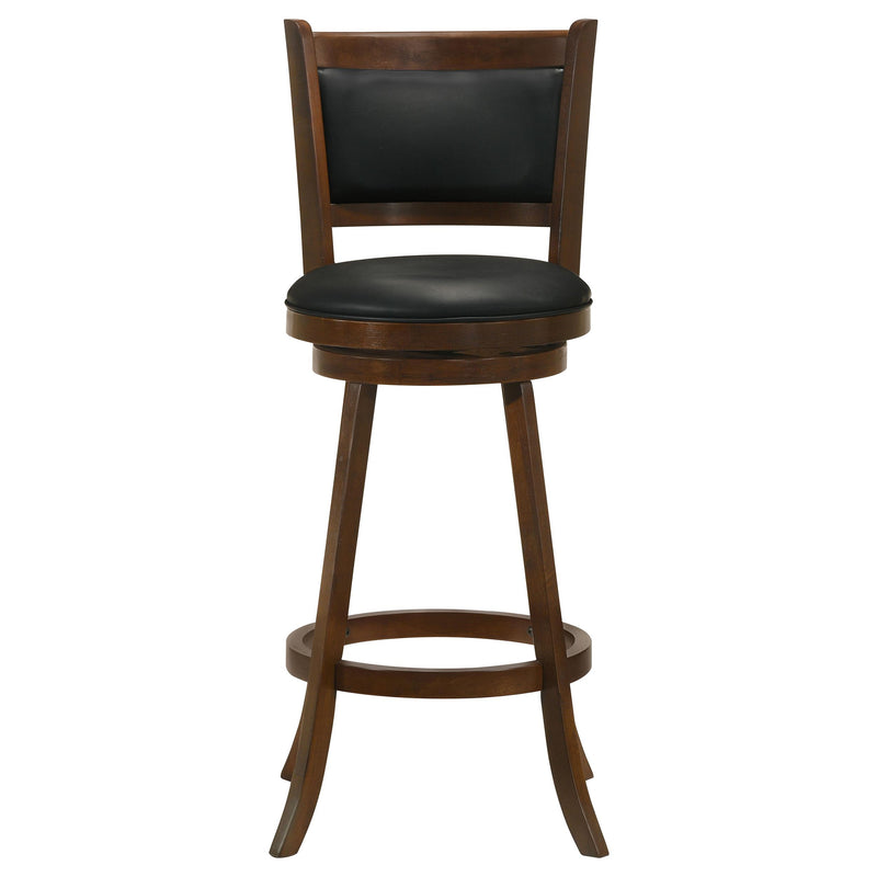  Coaster Furniture Broxton 101920 Upholstered Swivel Bar Chair - Chestnut (Set of 2) IMAGE 2
