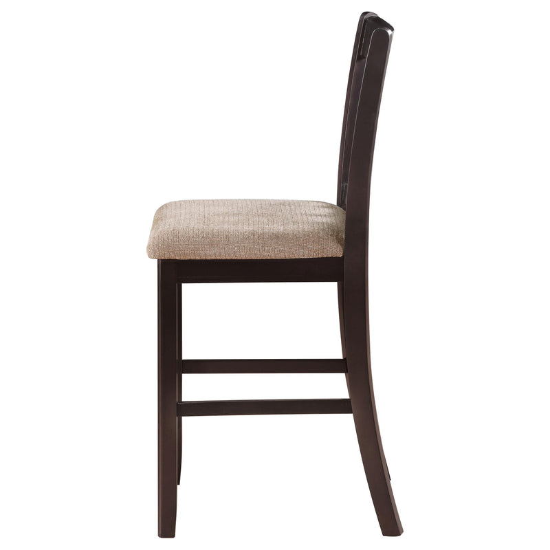  Coaster Furniture Lavon 105279 Wood Counter Chair - Tan and Espresso (Set of 2) IMAGE 4
