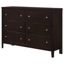  Coaster Furniture Carlton 202093 6-Drawer Dresser - Cappuccino IMAGE 3