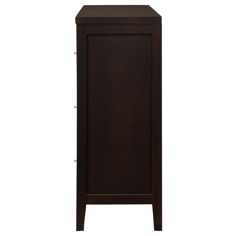  Coaster Furniture Carlton 202093 6-Drawer Dresser - Cappuccino IMAGE 4