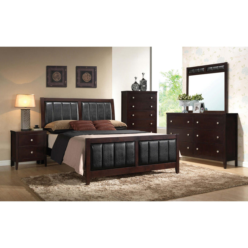 Coaster Furniture Carlton 202091Q Wood Queen Panel Bed - Cappuccino IMAGE 5