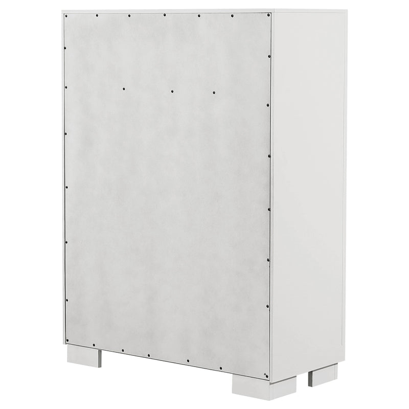  Coaster Furniture Jessica 202995 5-Drawer Bedroom Chest - Snow White IMAGE 7