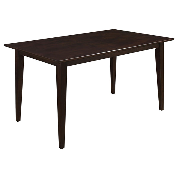  Coaster Furniture Gabriel 100771 Rectangular 59-inch Wood Dining Table - Cappuccino IMAGE 1