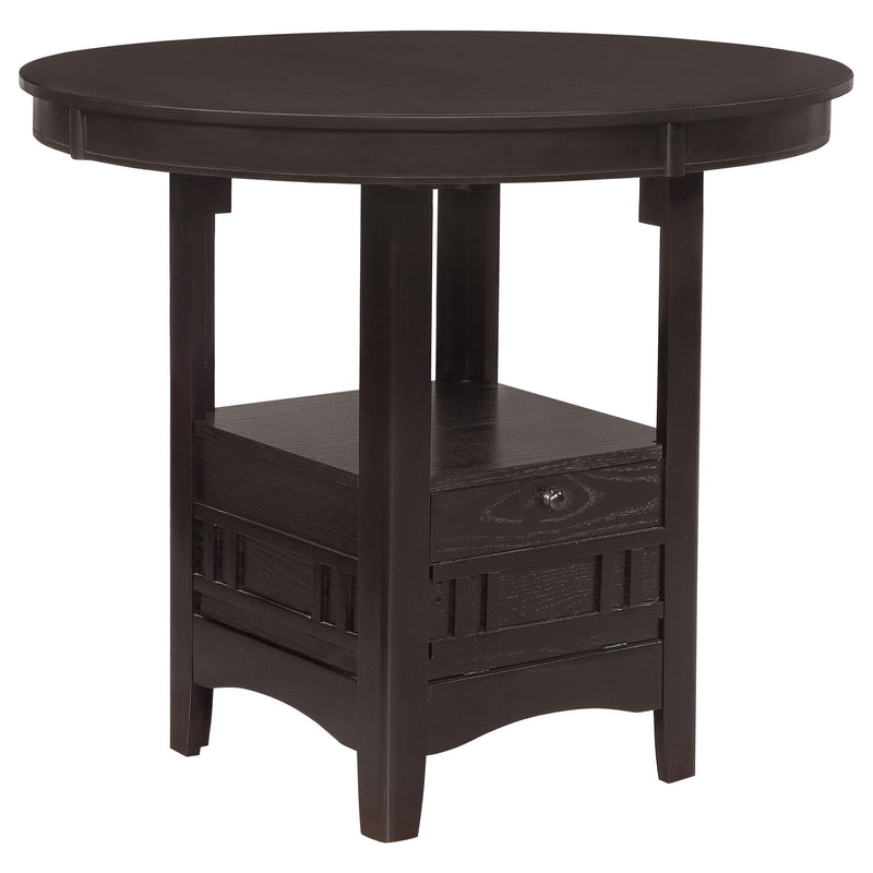  Coaster Furniture Lavon 102888 Oval 60-inch Extension Counter Dining Table - Espresso IMAGE 2