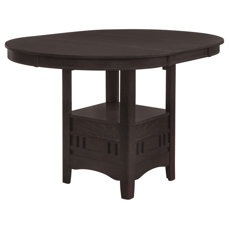  Coaster Furniture Lavon 102888 Oval 60-inch Extension Counter Dining Table - Espresso IMAGE 5