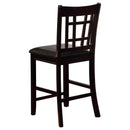  Coaster Furniture Lavon 102889 Wood Counter Chair - Black and Espresso (Set of 2) IMAGE 5