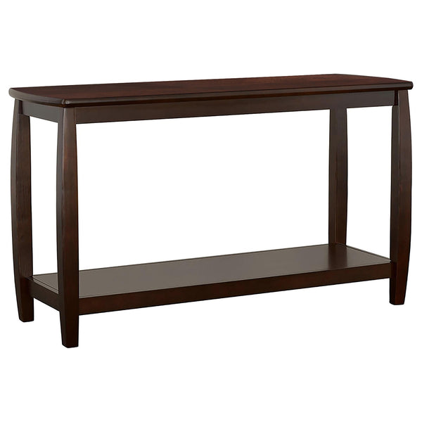  Coaster Furniture Dixon 701079 Wood Entryway Console Table with Shelf - Cappuccino IMAGE 1