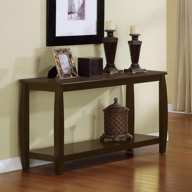  Coaster Furniture Dixon 701079 Wood Entryway Console Table with Shelf - Cappuccino IMAGE 5