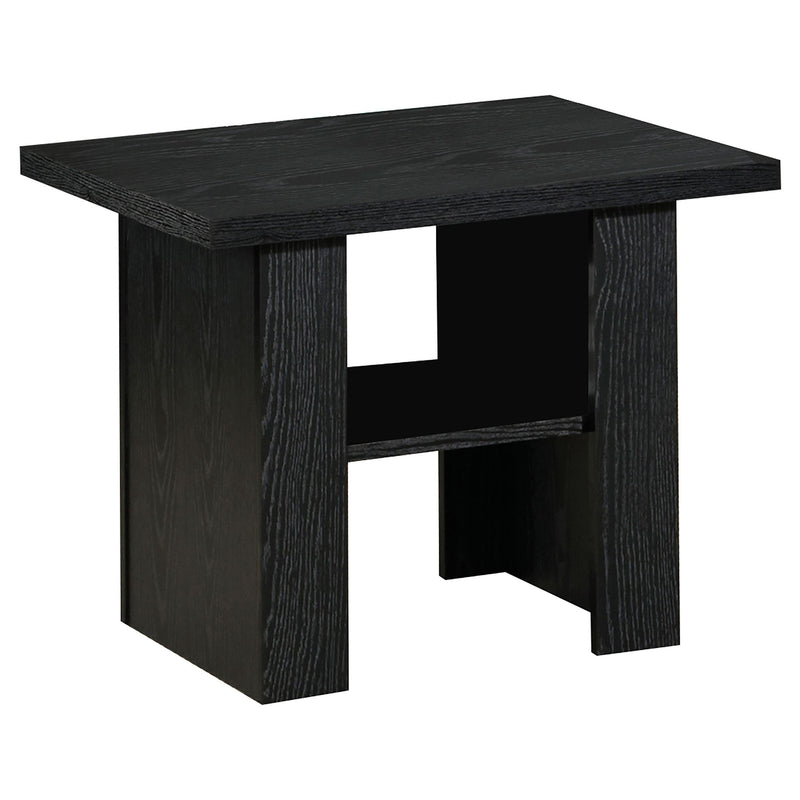  Coaster Furniture Rodez 700345 3-piece Engineered Wood Coffee Table Set - Black Oak IMAGE 3
