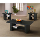  Coaster Furniture Rodez 700345 3-piece Engineered Wood Coffee Table Set - Black Oak IMAGE 4