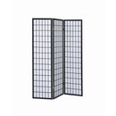  Coaster Furniture Carrie 4622 3-Panel Room Divider Folding Shoji Screen - Black IMAGE 1