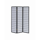  Coaster Furniture Carrie 4622 3-Panel Room Divider Folding Shoji Screen - Black IMAGE 2