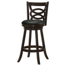  Coaster Furniture Calecita 101930 Wood Swivel Bar Stool - Cappuccino (Set of 2) IMAGE 3