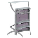  Coaster Furniture Dallas 100135 2-shelf Curved Freestanding Home Bar Cabinet - Silver IMAGE 5