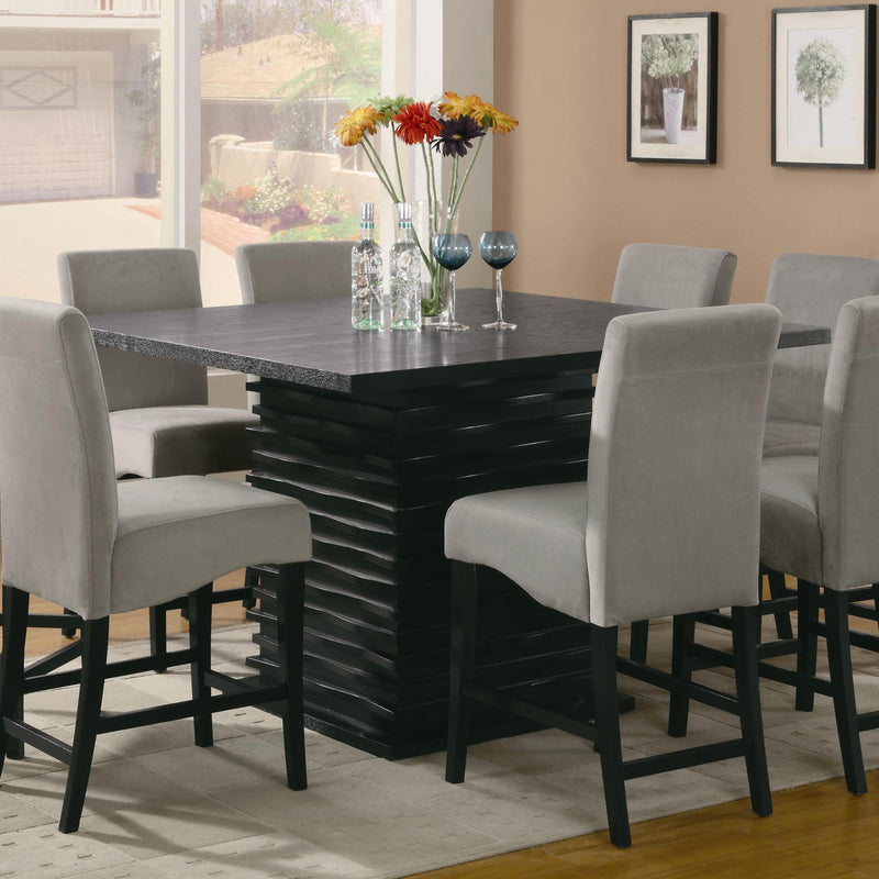  Coaster Furniture Stanton 102068 Square 54-inch Counter Height Dining Table - Black IMAGE 2