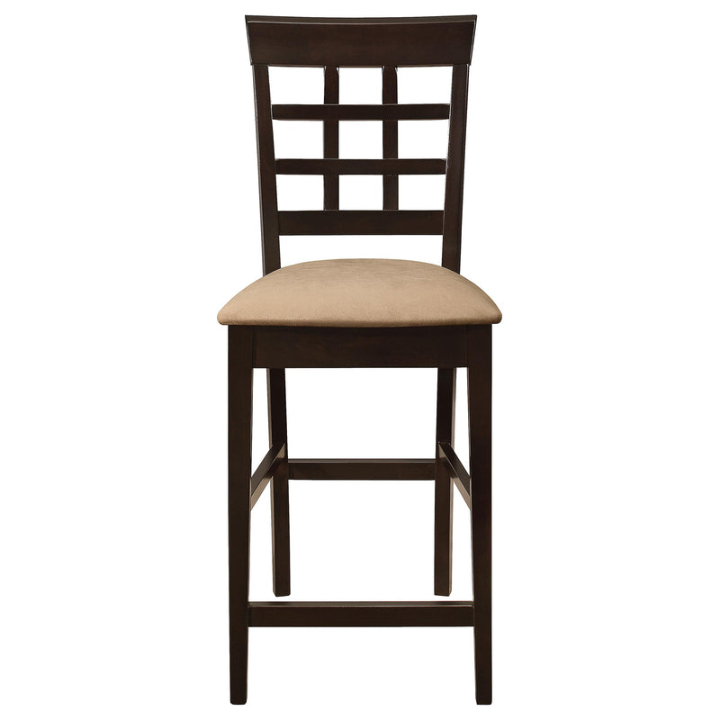  Coaster Furniture Gabriel 100209 Lattice Back Counter Chair - Cappuccino (Set of 2) IMAGE 2