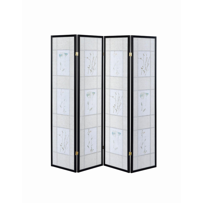  Coaster Furniture Catabella 4407 4-Panel Room Divider Folding Shoji Screen - Floral IMAGE 4