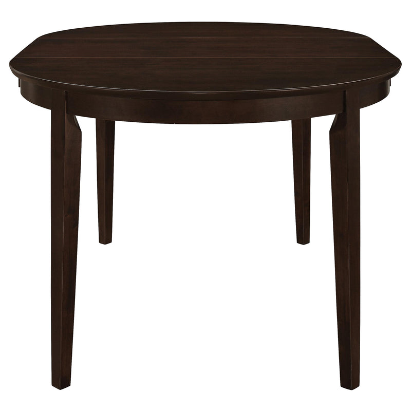  Coaster Furniture Gabriel 100770 Oval 60-inch Extension Leaf Dining Table - Cappuccino IMAGE 3