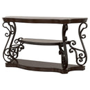  Coaster Furniture Laney 702449 Scrollwork Entryway Sofa Console Table - Deep Merlot IMAGE 4