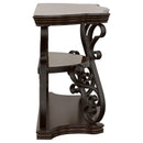  Coaster Furniture Laney 702449 Scrollwork Entryway Sofa Console Table - Deep Merlot IMAGE 5
