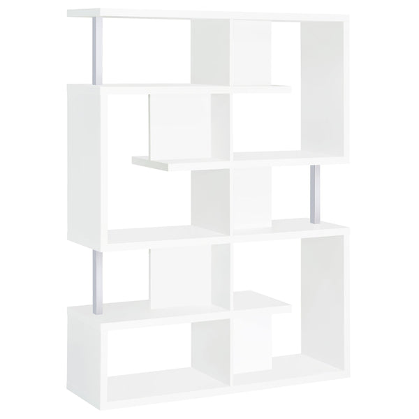  Coaster Furniture Hoover 800310 63-inch 5-shelf Bookshelf - White IMAGE 1