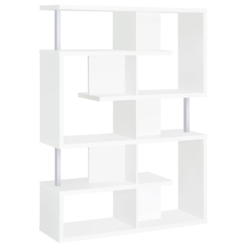  Coaster Furniture Hoover 800310 63-inch 5-shelf Bookshelf - White IMAGE 1