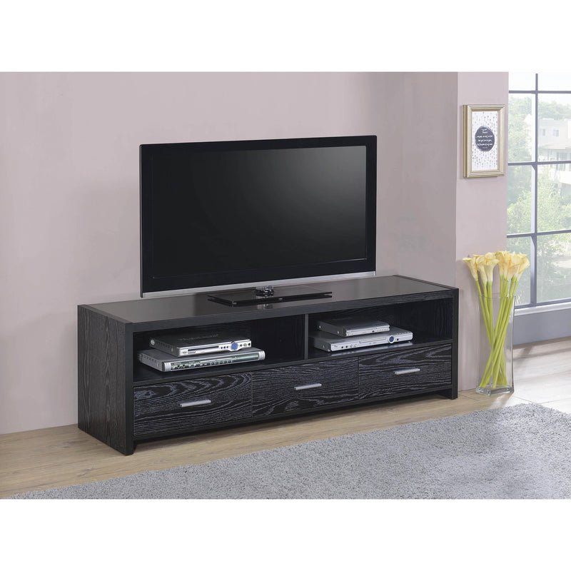  Coaster Furniture Alton 700645 3-Drawer Engineered Wood 62" TV Stand - Black Oak IMAGE 9