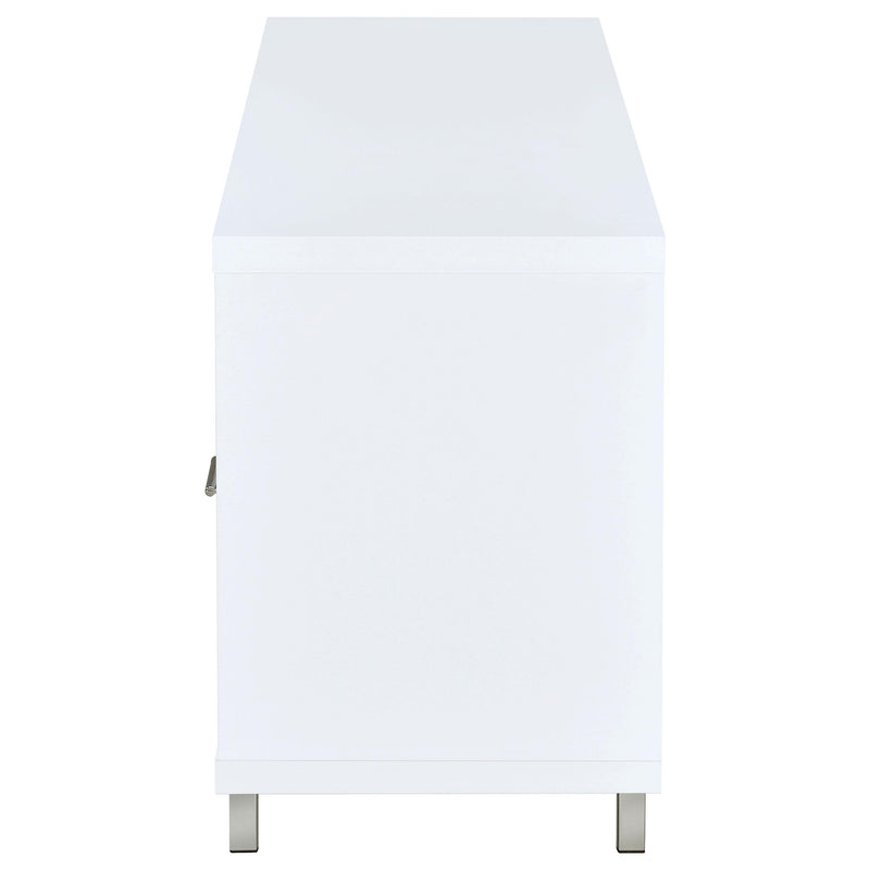  Coaster Furniture Casey 701972 2-Drawer Engineered Wood 60" TV Stand - White IMAGE 4