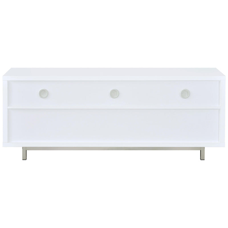  Coaster Furniture Casey 701972 2-Drawer Engineered Wood 60" TV Stand - White IMAGE 5