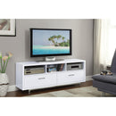  Coaster Furniture Casey 701972 2-Drawer Engineered Wood 60" TV Stand - White IMAGE 7