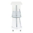  Coaster Furniture Adolfo 101064 Rectangular 2-tier Home Bar Table - White High Gloss IMAGE 2
