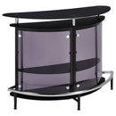  Coaster Furniture Amarillo 101065 Freestanding Glass Top Home Bar Wine Cabinet - Black IMAGE 1