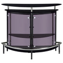  Coaster Furniture Amarillo 101065 Freestanding Glass Top Home Bar Wine Cabinet - Black IMAGE 2