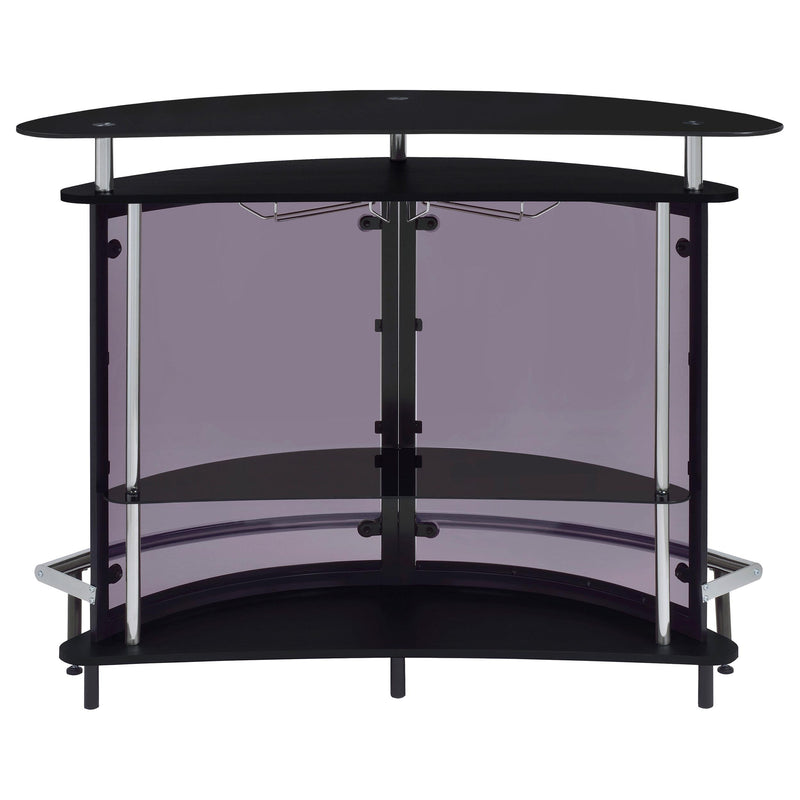  Coaster Furniture Amarillo 101065 Freestanding Glass Top Home Bar Wine Cabinet - Black IMAGE 6