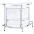  Coaster Furniture Amarillo 101066 Freestanding Glass Top Home Bar Wine Cabinet - White IMAGE 1