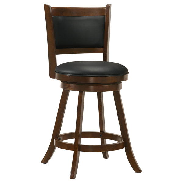  Coaster Furniture Broxton 101919 Upholstered Swivel Counter Chair - Chestnut (Set of 2) IMAGE 1