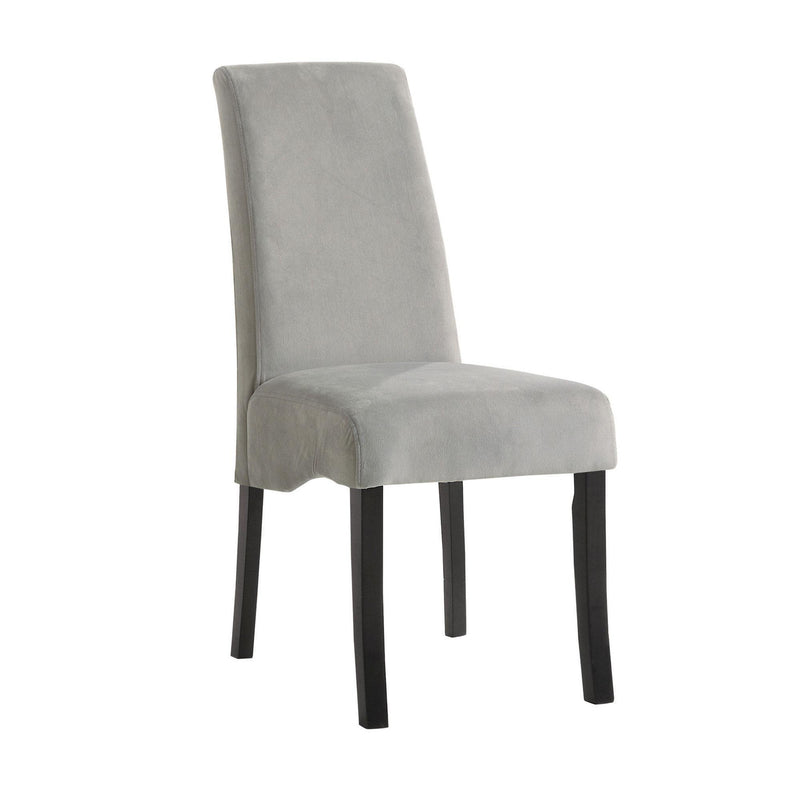  Coaster Furniture Stanton 102062 Velvet Upholstered Dining Side Chair - Grey (Set of 2) IMAGE 2