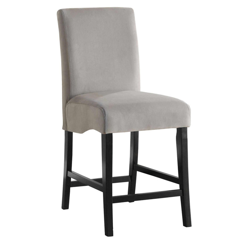  Coaster Furniture Stanton 102069GRY Velvet Upholstered Counter Chair - Grey (Set of 2) IMAGE 1