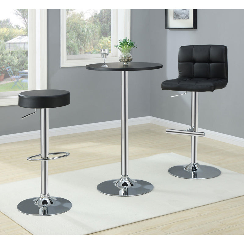  Coaster Furniture Lenny 102554 Upholstered Adjustable Bar Stool - Black (Set of 2) IMAGE 10
