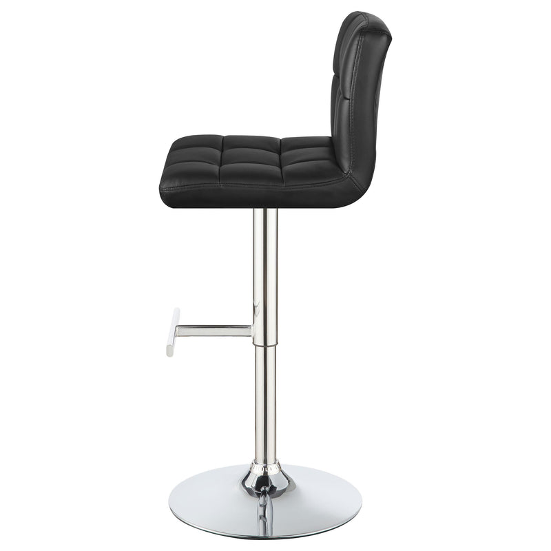  Coaster Furniture Lenny 102554 Upholstered Adjustable Bar Stool - Black (Set of 2) IMAGE 5